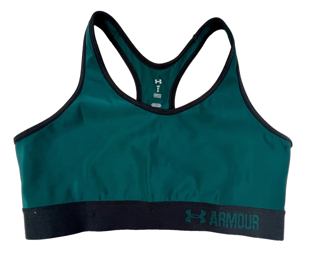 Under Armour Racerback Sports Bra in Emerald Green (Women's L)